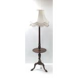 Good Quality Walnut Tripod Standard Lamp