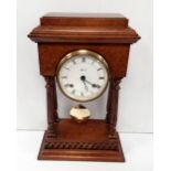 Mahogany Mantle Clock with Swinging Pendulum