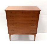 Quality Teak Chest of Drawers Stamped Alfred Cox Dimensions: 87cm W 46cm D 99cm H