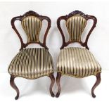 Pair of Quality Victorian Walnut Cabriole Leg Chairs