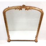 19th Century Gilt Overmantle Mirror Dimensions:119cm W 140cm H