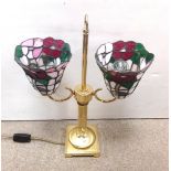 Old Style Twin Branch Tiffany Table Lamp