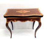 Elegant Vict Burr Walnut & Satinwood Inlaid Games Table