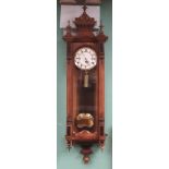 Vict Walnut Single Weight Vienna Clock