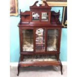 Elegant Edw Inlaid Mahogany Display Cabinet Dimensions:106cm W 40cm D 178cm H