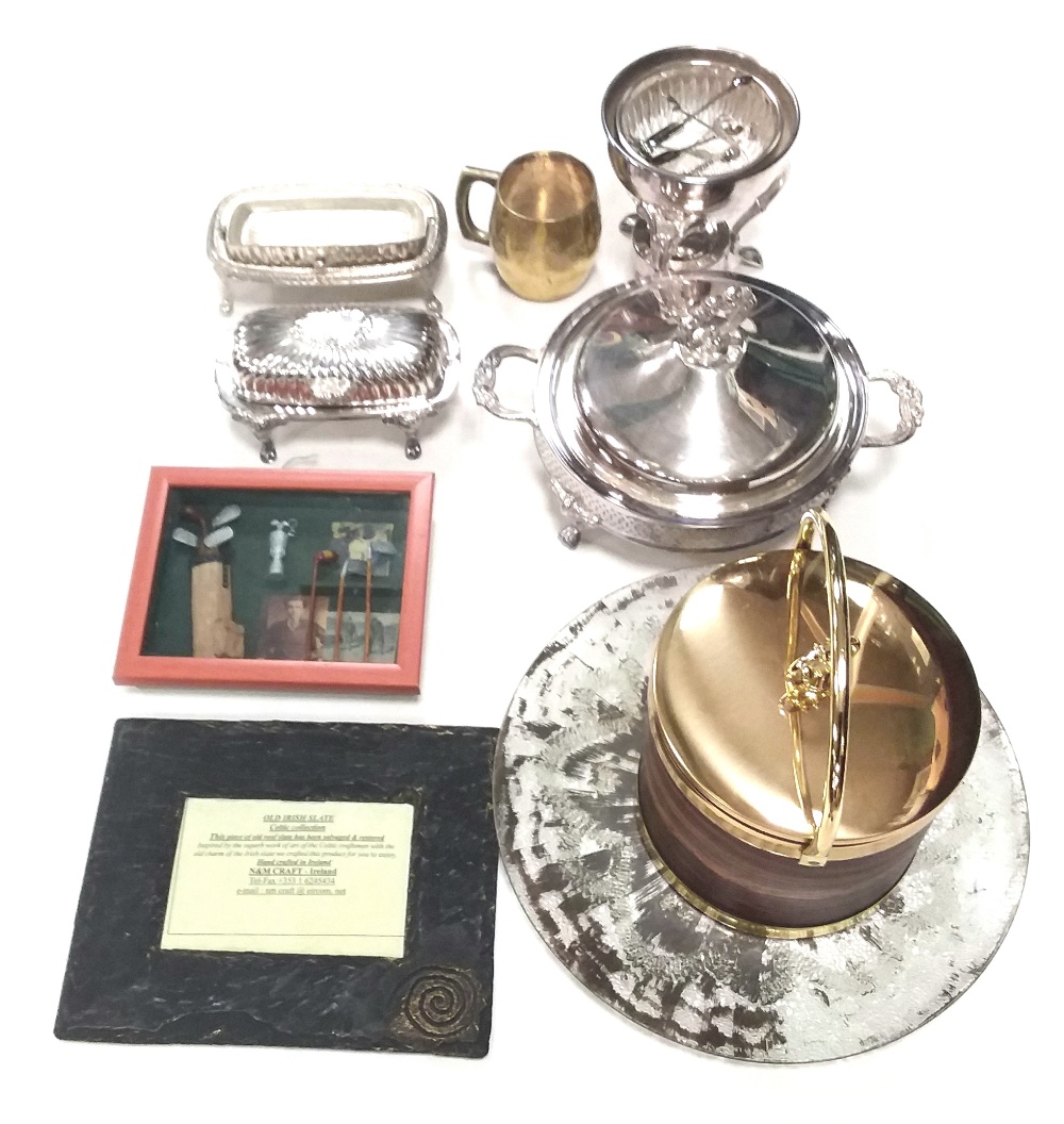 Misc Lot of Silver Plate, Ice Bucket,