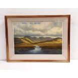 Impressive Oil on Canvas Mountain Scene by A Kenny Dimensions including frame: 96cm W x 71cm