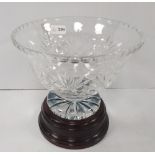 Cut Glass Pedestal Bowl & Stand