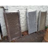 Three matching 3' 7" vintage cast iron single column radiators