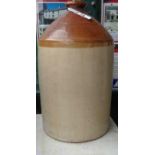 A 21" part honey glazed stoneware cider jar