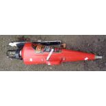 A vintage Minimax Model 4a conical extinguisher with original wall bracket - sold as decorative item