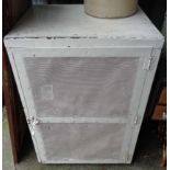 A 26" vintage painted metal meat safe