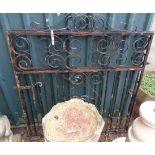 A pair of wrought iron garden gates - to fit 7' gap