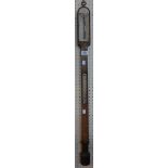 An antique stick barometer by W. Shawl, 29 High Street, Wapping - a/f