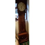 An early 19th Century mahogany longcase clock, the 13" diameter dial with date and seconds