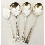 Four silver spoons - various age and makers