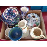 A Carltonware lustre part tea set and a Carltonware vase - sold with six pieces of decorative