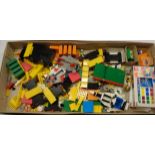 A box containing a small quantity of Lego