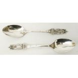 Two Birks Sterling white metal royal commemorative teaspoons