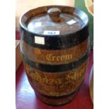A vintage Stowells of Chelsea coopered Sherry barrel