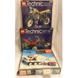 Three boxed and complete Lego Technic sets, 8660 Arctic Rescue Unit, 8838 Shock Cycle, and 8857