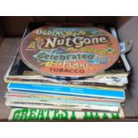 A collection of vinyl LP records including 'Ogden's Nut Gone Flake' by The Small Faces, Joan