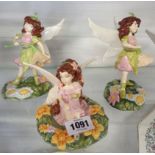 Three boxed Royal Doulton Disney fairies, two Prilla and Fira