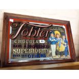 A 1970's framed reproduction advertising mirror for Tobler Chocolates