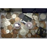 A collection of antique and later Great British and foreign coinage including 1992 silver Solomon