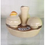 A Carltonware mushroom shaped cruet