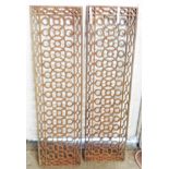 A pair of 19th Century cast iron heating vent grates - 3' 9" X 12 1/2"
