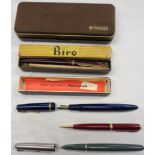 A Parker Duofold fountain pen with 14k nib - sold with another Parker, a Parker Duofold propelling