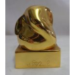 A small abstract bronze sculpture indistinctly signed to base and stamped internally 480