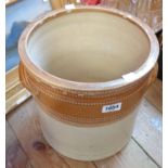 A stoneware crock