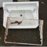 An Edwardian Howson's wash basin with cast iron wall bracket