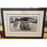 J. Chandler: a framed collagraph, entitled 'Kimono' - signed in pencil