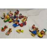 A collection of vintage Matchbox Disney Racers Popeye Character Racers, etc.