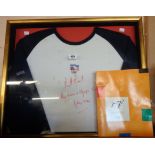 A 2000 Sydney Olympics opening ceremony t-shirt worn and signed by British flag-bearer Matthew