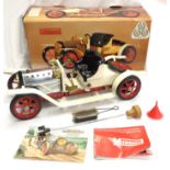 A boxed Mamod Steam Roadster SA1 with burner, steering rod, funnel and various paperwork