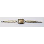A mid 20th Century Girard Perregaux lady's steel cased wristwatch with seventeen jewel movement -