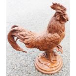 A 16" cast iron cockerel