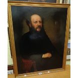 A gilt framed 19th Century oil on canvas portrait of a gentleman, bearing Boydell Galleries label