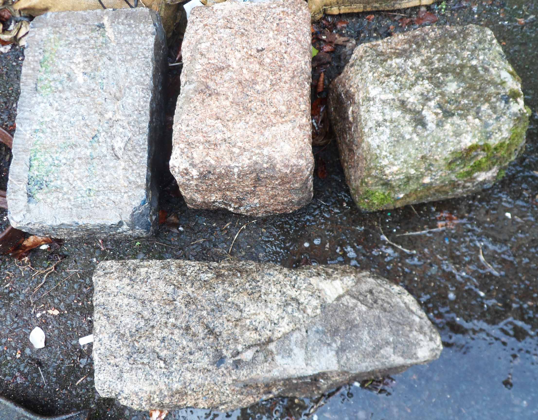 Four granite quoins