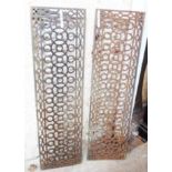 A pair of 19th Century cast iron heating vent grates - 3' 9" X 12 1/2"