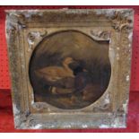 Manner of Herring: remains of an ornate gilt gesso frame containing a 19th Century oil on canvas,