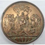 An 1887 bronze Queen Victoria Jubilee commemorative medal designed by J.E. Boehm