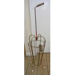 A novelty metal umbrella stand