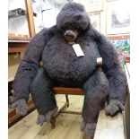 A large plush gorilla by Dakin USA - hole to one armpit