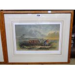 A set of four maple framed Fore's Series hunting prints