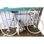 A vintage Dawes Super Galaxy Reynolds 531 steel framed racing bicycle with Weinmann brakes and